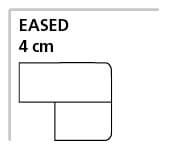 4 cm eased