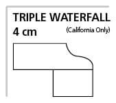 4 cm Triple Waterfall