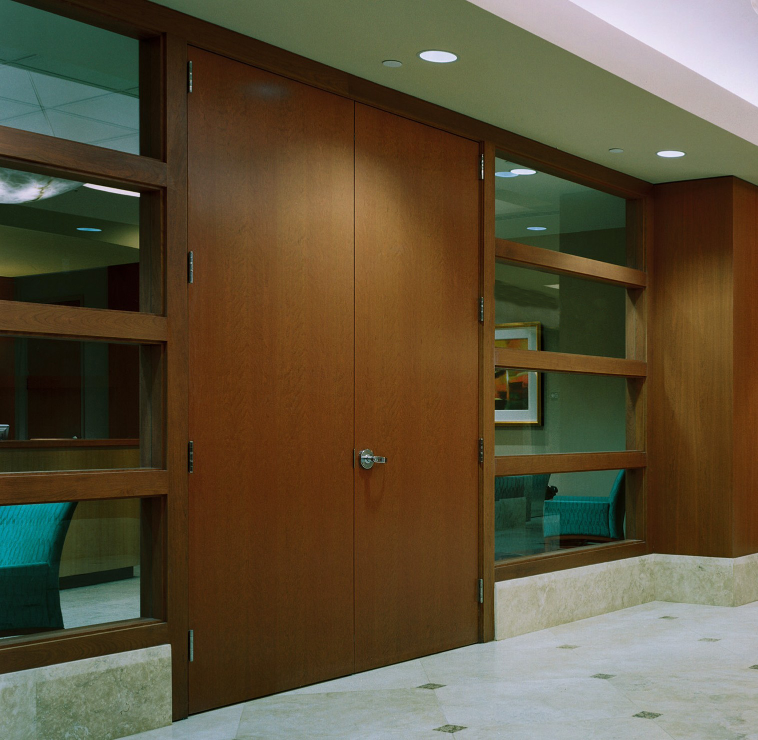 Matching meeting room doors and paneling