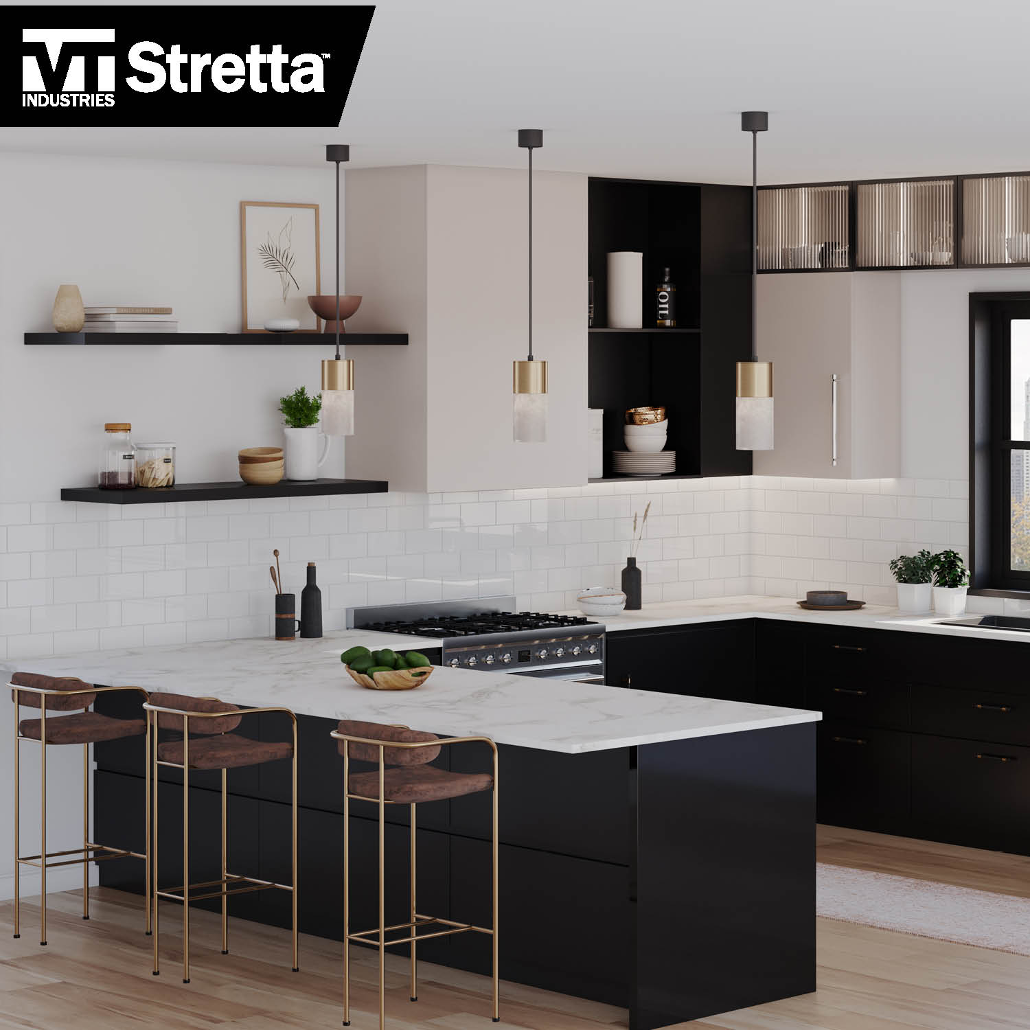 white marble kitchen