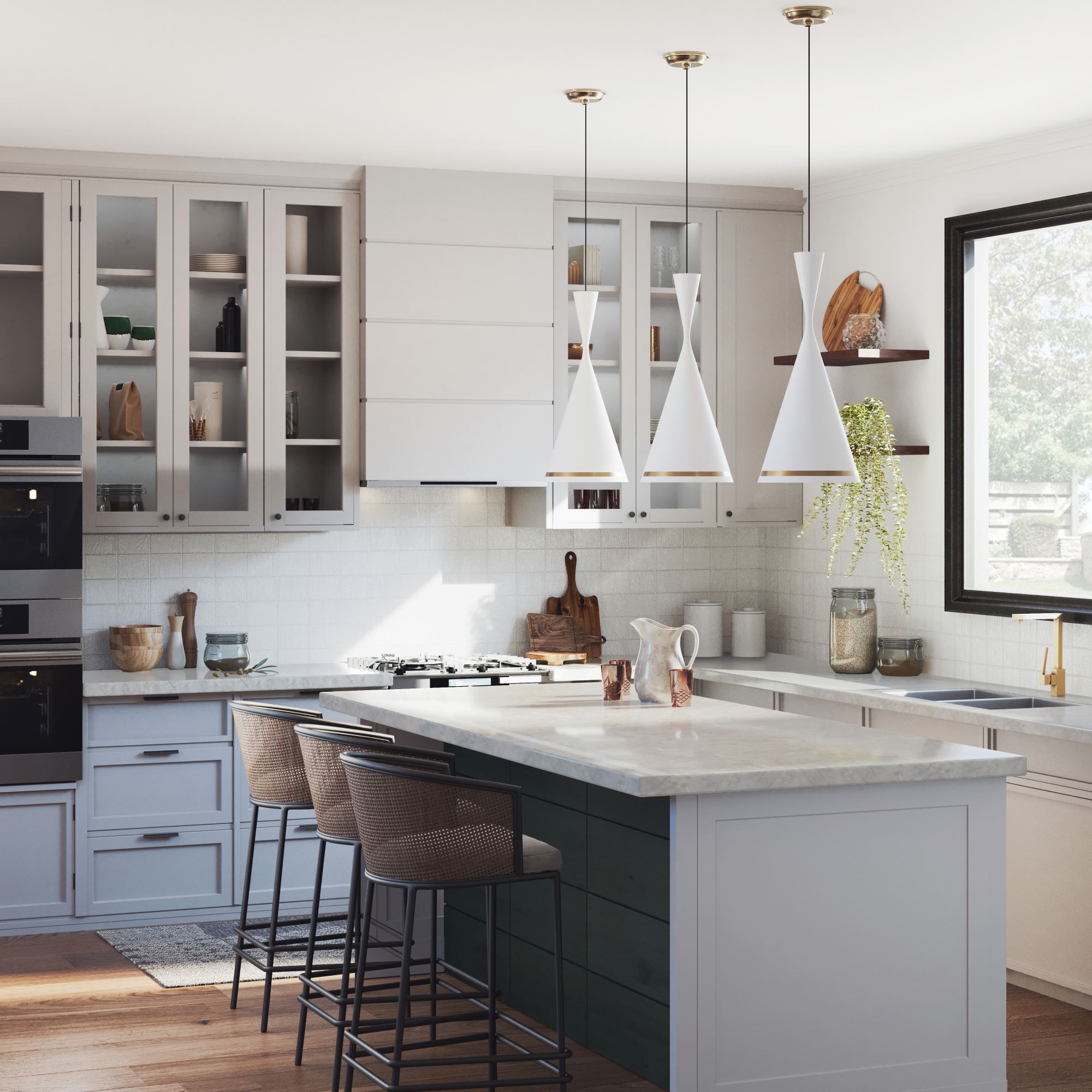 VT Industries premium laminate countertops — modern kitchen installation