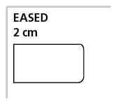 2 cm eased